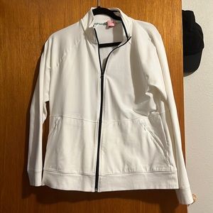 Talbots brand white cotton cover up.